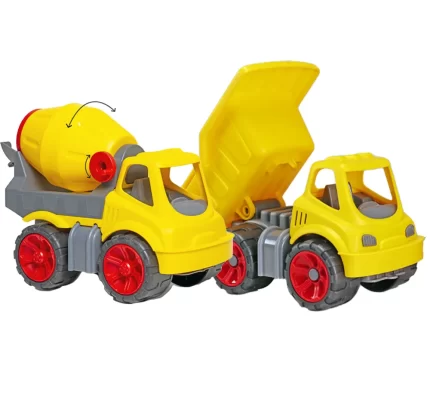پک اسباب بازی کامیون و میکسر کوچک کیوان تویز - K1-14